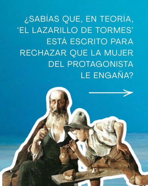 🤔 ¿Sabías que, en teoría, ‘El Lazarillo de Tormes’ escribió la historia de su vida con el objetivo de desmentir que su mujer le era infiel? Y, total, que al final del libro, aunque lo niegue, nos queda claro que le engaña con el Arcipreste de San Salvador, su amo.
⁉️ Más curiosidades en mi podcast, ‘Las palabras cuentan’.