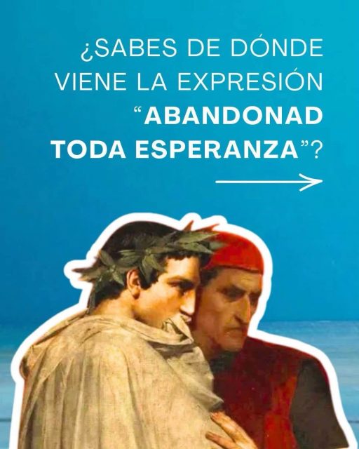 🤔 ¿Sabes de dónde viene la expresión “abandonad toda esperanza”?

🎙️ “¡Oh, vosotros los que entráis, abandonad toda esperanza!” es lo que, según Dante, está escrito en el dintel de la puerta del Infierno (Canto III del Infierno en la Divina Comedia).

🔥 Pese a la advertencia, allí se adentra el florentino guiado por Virgilio.

🔎📖 Descubre más datos curiosos sobre literatura en mi podcast ‘Las palabras cuentan’.